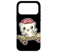Skateboarding Cat Cartoon Style Hobby Coque pour iPhone 17 Pro Max