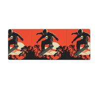 Skateboarding First Pattern Tapis de souris extra large 30,5 x 80 cm pour bureau, jeux et apprentissage - Durable, confortable et respectueux de l'environnement