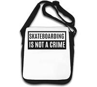 Skateboarding is Not A Crime Sac à bandoulière Blanc