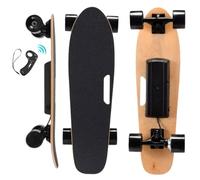 Skateboards électriques pour adolescents et adultes, moteur moyeu sans balais de 22 km, autonomie de 8 km, charge rapide en 2 h, roues tout-terrain, capacité de 150 kg et télécommande à 3 vitesses