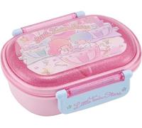 Skater Boîte à bento pour enfants, 1 niveau, 360 ml, en forme de dôme spongieux pour enfants, antimicrobienne, Sanrio du Japon, Little Lusters Parc d'attractions à paillettes pour filles