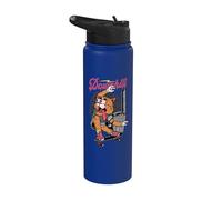 Skater Cat Skateboarding Retro Longboard Skateboarder Cat Stainless Steel Insulated Water Bottle