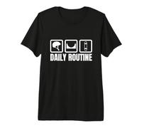 Skater Daily Routine Skateboarder Skate Ramp T-Shirt Haut de Gamme