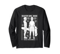 Skater Girl Figurine de skateuse Amusante Manche Longue