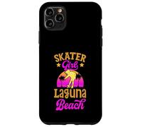 Skater Girl Laguna Beach California Retro Skateboard Coque pour iPhone 11 Pro Max