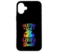 Skater Girl Laguna Beach California Retro Skateboard Coque pour iPhone 16 Plus