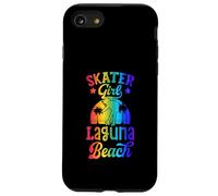 Skater Girl Laguna Beach California Retro Skateboard Coque pour iPhone SE (2020) / 7/8