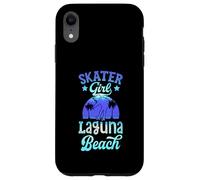 Skater Girl Laguna Beach California Retro Skateboard Coque pour iPhone XR