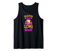 Skater Girl Long Beach California Retro Skateboard Débardeur