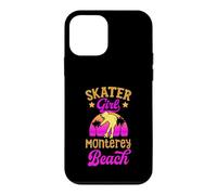 Skater Girl Monterey Beach California Retro Skateboard Coque pour iPhone 12 Mini