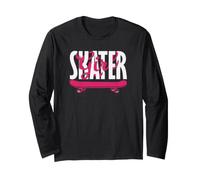 Skater Girl Skateboard pour Fille Rose Manche Longue