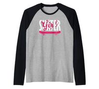 Skater Girl Skateboard pour Fille Rose Manche Raglan