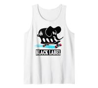Skater Graphic Black Labels Elephant Skateboards Boy Lui Her Débardeur