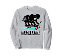 Skater Graphic Black Labels Elephant Skateboards Boy Lui Her Sweatshirt
