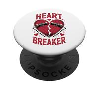 Skater Heart Breaker Valentine Skateboard Hommes Femmes PopSockets PopGrip Adhésif