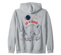 Skater Lo-FI Rider Music Cat Écouteurs rétro Sweat à Capuche