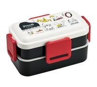 Skater PFLW4AG-A Snoopy Orchestra Boîte à lunch 600 ml, antibactérienne, moelleuse, couvercle bombé, 2 niveaux, pour femme, fabriquée au Japon