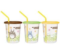 SET DE 3 VERRES AVEC PAILLES VOISIN TOTORO