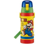 Skater SDPV5-A Bouteille d'eau 3D en acier inoxydable pour enfants, 480 ml, Super Mario, garçons