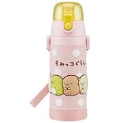 Skater SDPV5-A Bouteille d'eau en acier inoxydable pour enfants, boisson directe, 480 ml, Sumikko Gurashi, type léger, isolation du froid, bouteille d'eau imprimée 3D, bouteille de sport, bouteille de