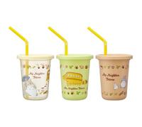 Skater SIH2ST-A Tumbler with Straw, 8.1 FL oz (230 ML), 3 Pieces, My Neighbor Totoro Cat Bus, Studio Ghibli, Made in Japan