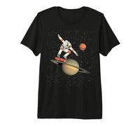 Skater Skate Board Skateboard Astronaute Rampe Trick T-Shirt Haut de Gamme