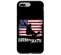 Skater Skateboard USA Drapeau Sport Patriot LOL Cool Coque pour iPhone 7 Plus/8 Plus
