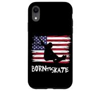 Skater Skateboard USA Drapeau Sport Patriot LOL Cool Coque pour iPhone XR