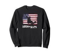 Skater Skateboard USA Drapeau Sport Patriot LOL Cool Sweatshirt