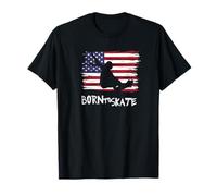 Skater Skateboard USA Drapeau Sport Patriot LOL Cool T-Shirt