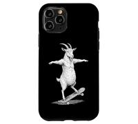 Skater Skateboarder Chèvre Funny Farm Animal Skateboarding Coque pour iPhone 11 Pro