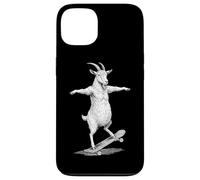 Skater Skateboarder Chèvre Funny Farm Animal Skateboarding Coque pour iPhone 13