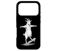 Skater Skateboarder Chèvre Funny Farm Animal Skateboarding Coque pour iPhone 17 Pro