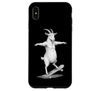 Skater Skateboarder Chèvre Funny Farm Animal Skateboarding Coque pour iPhone XS Max