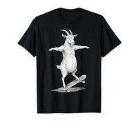 Skater Skateboarder Chèvre Funny Farm Animal Skateboarding T-Shirt