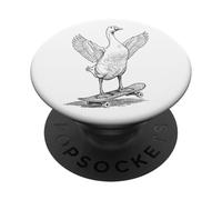 Skater Skateboarder Goose Funny Farm Animal Skateboarder PopSockets PopGrip Adhésif