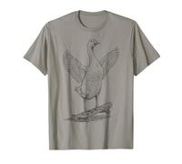 Skater Skateboarder Goose Funny Farm Animal Skateboarder T-Shirt