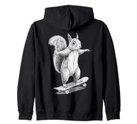 Skater Skateboarder Squirrel Funny Animal Skateboard Sweat à Capuche