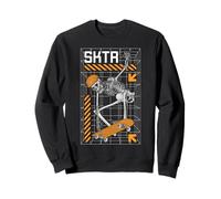 Skater Skeleton Skateboard Urban Graphic Sweatshirt