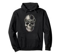 Skater Skull Cracked Head Art | Skateboard Truck Skull Sweat à Capuche