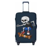 Skater Squelette Thrills Housses de bagage de voyage - Housses de protection élastiques pour valises 45,7 à 81,3 cm, Noir/blanc, Large