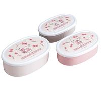 SKATER SRS3SAG-A Hello Kitty Line Design Lunch Box, 28.9 FL oz (860 ML), Set of 3, Sealing Containers, Made in Japan