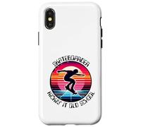 Skateur Kickin' It Old School Coque pour iPhone X/XS