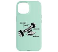Skating Roues de skateboard patineurs skateuse Skateur Coque pour iPhone 15