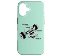 Skating Roues de skateboard patineurs skateuse Skateur Coque pour iPhone 16