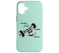 Skating Roues de skateboard patineurs skateuse Skateur Coque pour iPhone 16 Plus