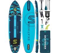 Skatinger 11'6×35" Super Wide Inflatable Paddle Board, Ultra Stable Stand Up Paddleboards for 450lb/3 People/Family/Big Size, Shoulder Strap, Camera Base, 100L Backpack, All-Round Sup Board, US Fin
