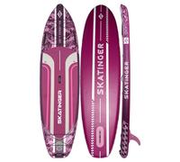 SKATINGER Leafy Expedition Planche de paddle gonflable 350 x 89 x 15 cm - Rose