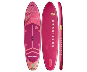 SKATINGER Planche de Paddle gonflable 350 × 89 × 15 cm - Prana rouge