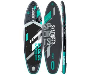 SKATINGER Sport Planche de paddle gonflable gris - 350 x 89 x 15 cm